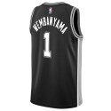 Victor Wembanyama #1 Maillot Icône Noir San Antonio Spurs