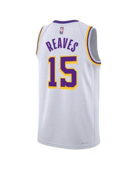 Austin Reaves #15 Maillot blanc de l'association des Los Angeles Lakers