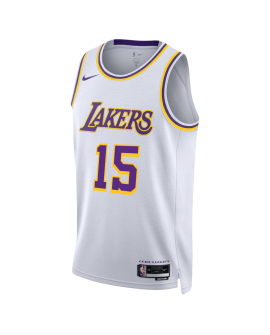 Austin Reaves #15 Maillot blanc de l'association des Los Angeles Lakers