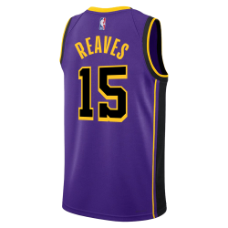 Austin Reaves #15 Maillot de déclaration violet des Los Angeles Lakers