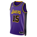 Austin Reaves #15 Maillot de déclaration violet des Los Angeles Lakers