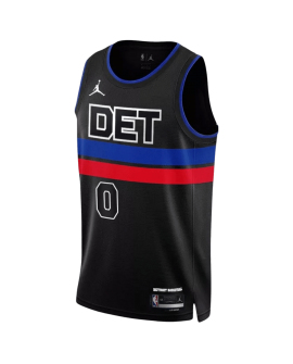 Jalen Duren #0 Maillot de déclaration noir des Detroit Pistons