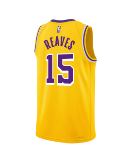 Austin Reaves #15 Maillot Icône Jaune des Los Angeles Lakers
