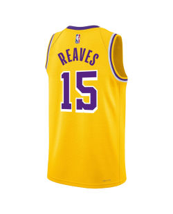 Austin Reaves #15 Maillot Icône Jaune des Los Angeles Lakers