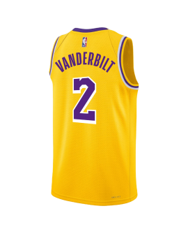 Jarred Vanderbilt #2 Maillot icône jaune des Los Angeles Lakers