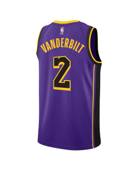 Jarred Vanderbilt #2 Maillot de déclaration violet des Los Angeles Lakers