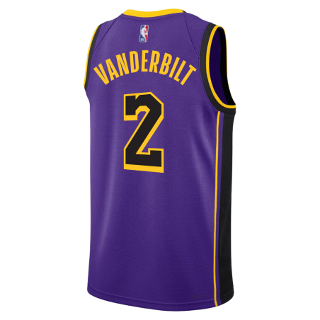 Jarred Vanderbilt #2 Maillot de déclaration violet des Los Angeles Lakers