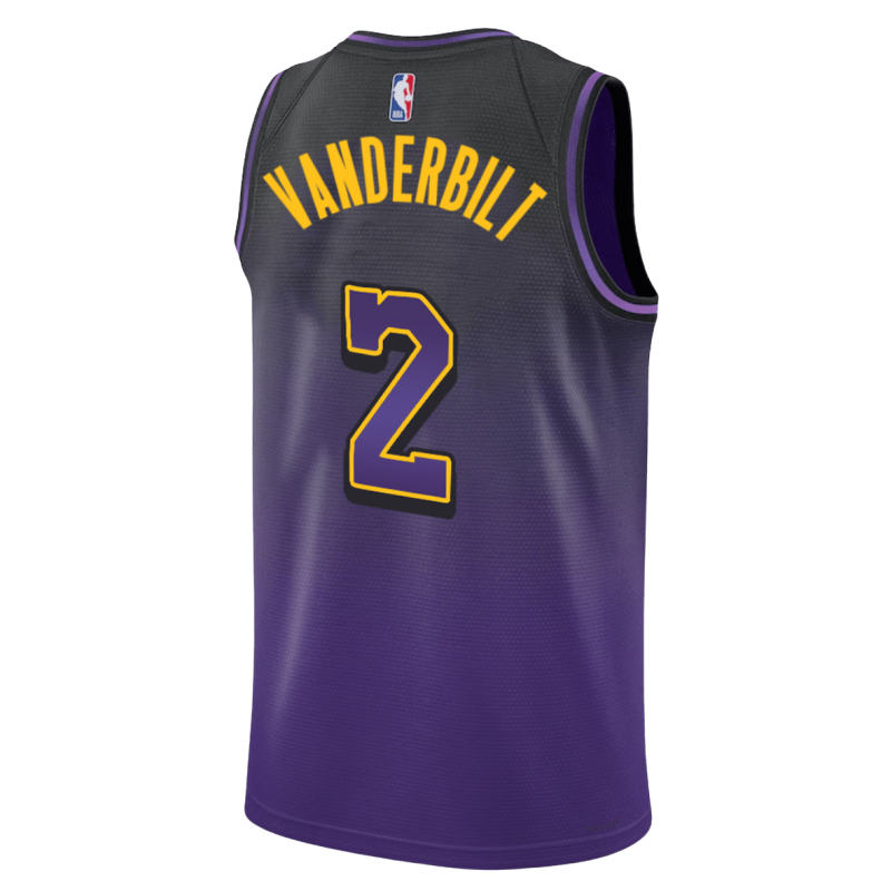 Jarred Vanderbilt #2 Maillot Los Angeles Lakers Purple City Edition