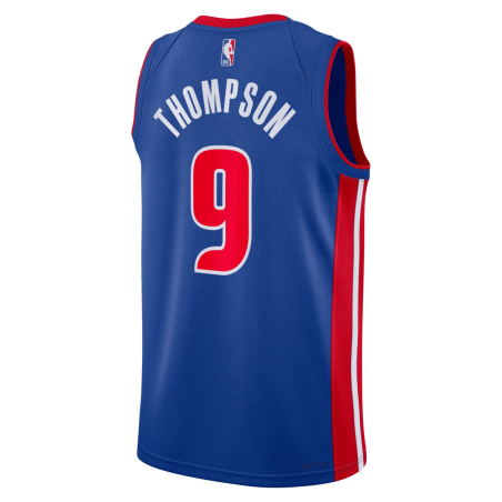 Ausar Thompson #9 Maillot Icon Bleu des Detroit Pistons