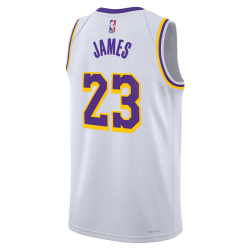 LeBron James #23 Maillot blanc de l'association des Lakers de Los Angeles