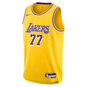 Luka Dončić #77 Maillot icône jaune des Lakers de Los Angeles