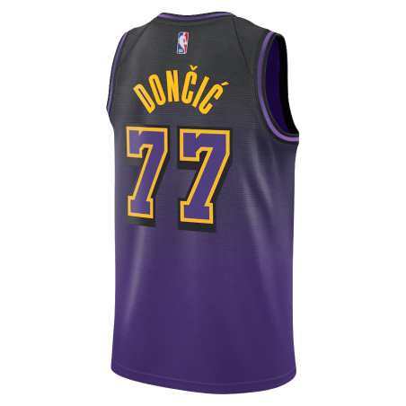 Luka Dončić #77 Maillot Los Angeles Lakers Purple City Edition