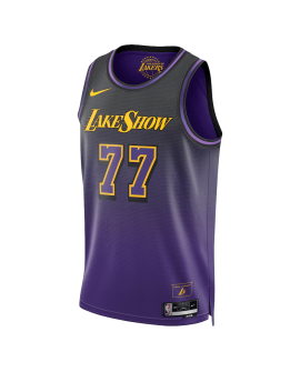 Luka Dončić #77 Maillot Los Angeles Lakers Purple City Edition