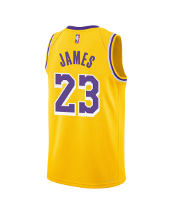 LeBron James #23 Maillot icône jaune des Los Angeles Lakers