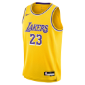 LeBron James #23 Maillot icône jaune des Los Angeles Lakers