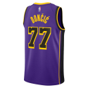 Luka Dončić #77 Maillot violet des Lakers de Los Angeles