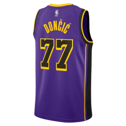 Luka Dončić #77 Maillot violet des Lakers de Los Angeles