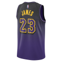 Lebron James #23 Maillot Los Angeles Lakers Purple City Edition