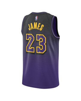 Lebron James #23 Maillot Los Angeles Lakers Purple City Edition