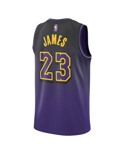 Lebron James #23 Maillot Los Angeles Lakers Purple City Edition