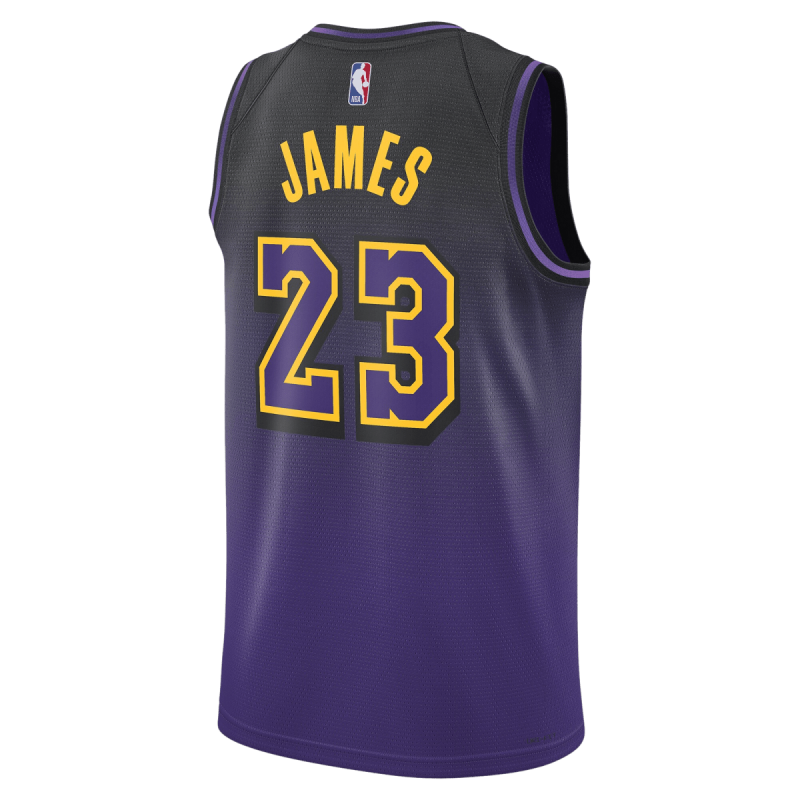 Lebron James #23 Maillot Los Angeles Lakers Purple City Edition