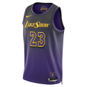 Lebron James #23 Maillot Los Angeles Lakers Purple City Edition