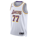 Luka Dončić #77 Maillot blanc de l'association des Lakers de Los Angeles