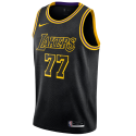 Luka Dončić #77 Maillot Mamba noir des Lakers de Los Angeles