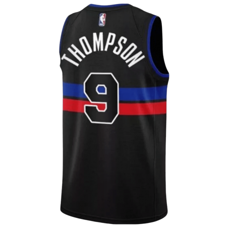 Ausar Thompson #9 Maillot de déclaration noir des Detroit Pistons