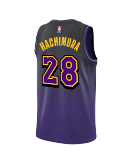 Rui Hachimura #28 Maillot Los Angeles Lakers Purple City Edition