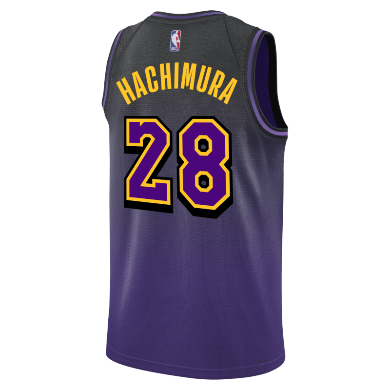 Rui Hachimura #28 Maillot Los Angeles Lakers Purple City Edition