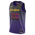 Rui Hachimura #28 Maillot Los Angeles Lakers Purple City Edition
