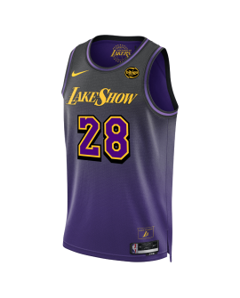 Rui Hachimura #28 Maillot Los Angeles Lakers Purple City Edition