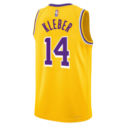 Maxi Kleber #14 Maillot icône jaune des Los Angeles Lakers