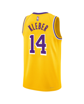 Maxi Kleber #14 Maillot icône jaune des Los Angeles Lakers