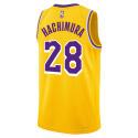 Rui Hachimura #28 Maillot icône jaune des Los Angeles Lakers