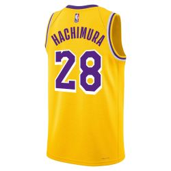 Rui Hachimura #28 Maillot icône jaune des Los Angeles Lakers
