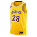 Rui Hachimura #28 Maillot icône jaune des Los Angeles Lakers