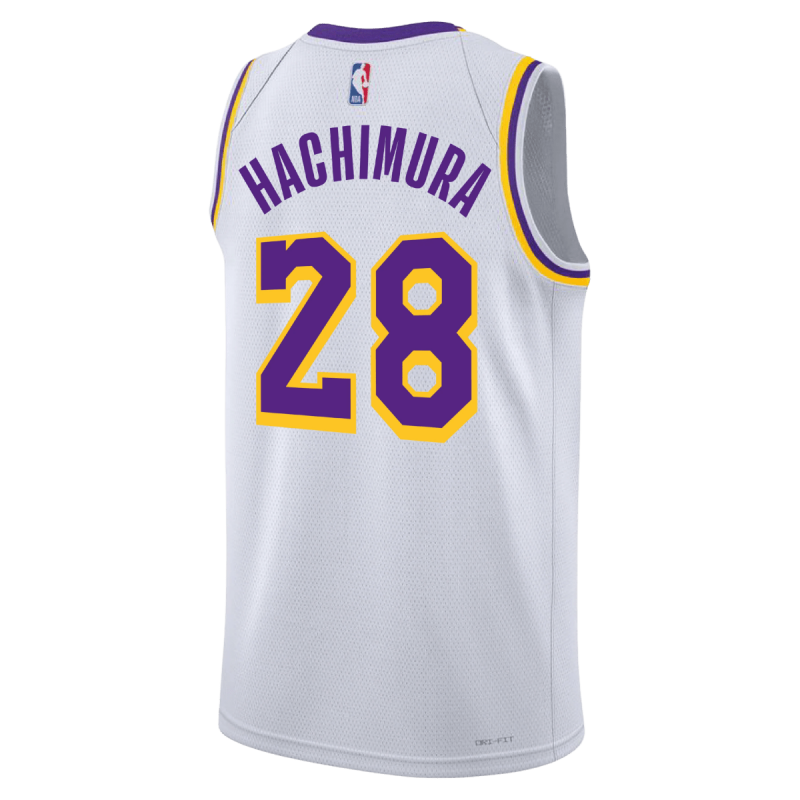 Rui Hachimura #28 Maillot blanc de l'association des Lakers de Los Angeles
