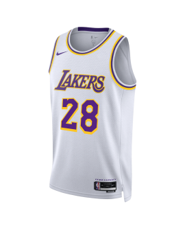 Rui Hachimura #28 Maillot blanc de l'association des Lakers de Los Angeles