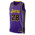 Rui Hachimura #28 Maillot de déclaration violet des Los Angeles Lakers