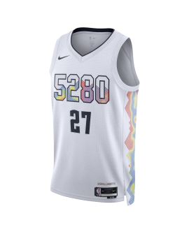 Jamal Murray #27 Maillot Denver Nuggets White City Edition