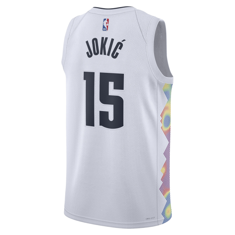 Nikola Jokić #15 Maillot Denver Nuggets White City Edition