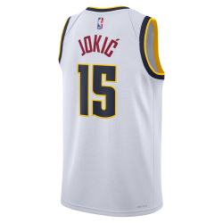 Nikola Jokić #15 Maillot blanc de l'association Denver Nuggets