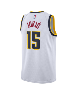 Nikola Jokić #15 Maillot blanc de l'association Denver Nuggets