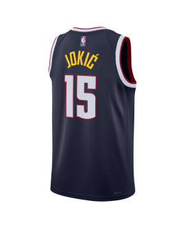 Nikola Jokić #15 Maillot Icône Marine des Denver Nuggets