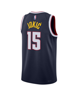 Nikola Jokić #15 Maillot Icône Marine des Denver Nuggets