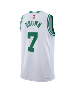 Jaylen Brown #7 Maillot de l'association blanche des Boston Celtics