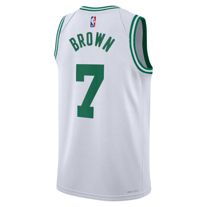 Jaylen Brown #7 Maillot de l'association blanche des Boston Celtics