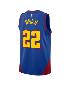 Zeke Nnaji #22 Maillot de déclaration bleu Denver Nuggets
